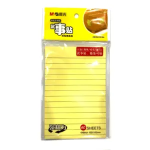 M&G Sticky Notes - YS-68 - 4x6 - 40 Sheets - 9mm Ruled
