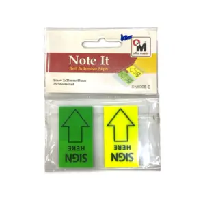 Office Master Note It Self-Adhesive Slips - SN5095-E - 50 Tabs - 2 Colors