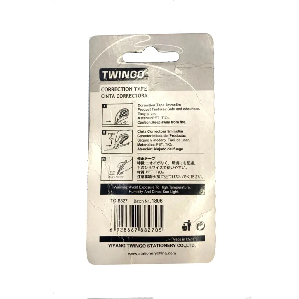 Twingo Correction Tape Tg‑B827 – 6M