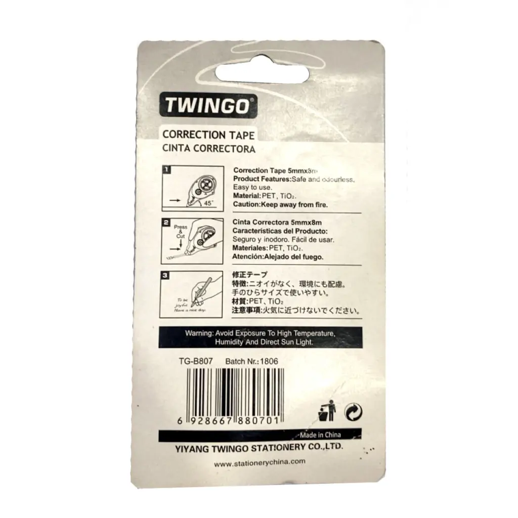 Twingo Correction Tape - Tg‑B807 – 8M
