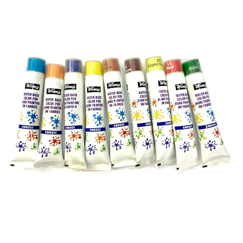 Wamiq Emboss Fabric Color - 20Ml Tube - Multicolors